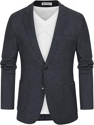 Veste blazer décontractée pour hommes, manteaux de sport légers à deux boutons