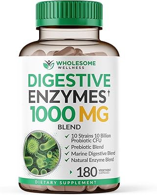 Enzymes digestives holesum wellness (1000 mg, 180 gélules)
