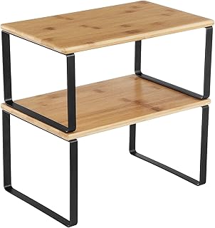 Support de rangement pour armoire sung mikes, ensemble de 2 étagères de comptoir