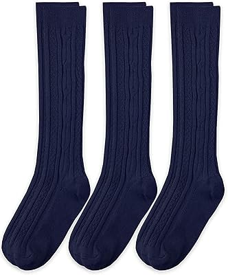 Jefferies socks chaussettes hautes pour grandes filles paquet de trois