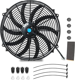 Ventilateur de refroidissement de radiateur électrique universel mince de 16 pouces, push-pull, 12v