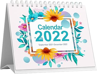 Calendrier 2021-2022, calendrier de planification de 16 mois avec papier épais, septembre 2021