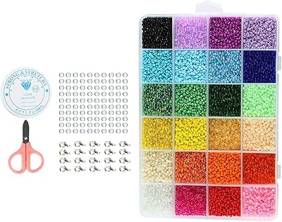 Kit de perles de verre phyto multicolores pour la fabrication de bijoux diy