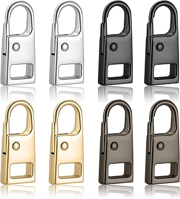 8 pièces accessoires de languette de fermeture à glissière amovible accessoires de fermeture