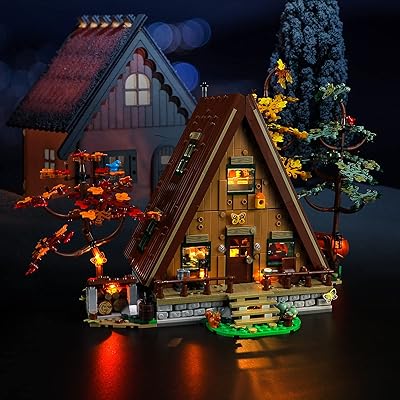 Lumière led vaudist pour cabine en forme de a lego 21338, conception