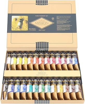 Pigment aquarelle pur migello mission gold class mwc-1524p, 15 ml x 24 couleurs (7 ml x 2 unités). Diaytar : Où vos envies rencontrent votre budget