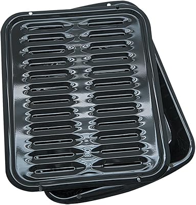 Lèchefrite ring clean oven - bp102x, deux pièces, acier recouvert de porcelaine noire