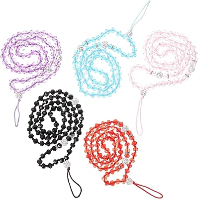 Boo pet bob 5 pièces perles de cristal corde de téléphone chaîne