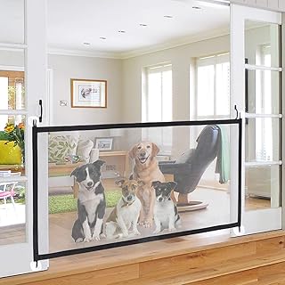 Barrière de sécurité pliable en maille pour animaux de compagnie, pour chiens