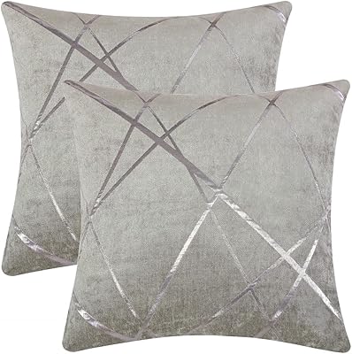 Housses de coussin décoratives grises gigi zaza, 20 x 20, housses de coussin