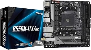 Asrok b550m-itx/ac prend en charge les processeurs de carte mère amd am4 ryzentm