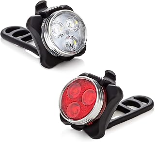 Kit d'éclairage de vélo rechargeable usb deli phare ultra lumineux et rétroéclairage