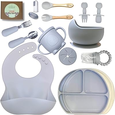 Fournitures d'alimentation pour bébé odoo pour le sevrage (17 pièces), ensemble d'alimentation