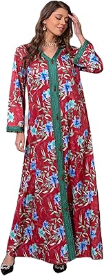 Robe longue arabe islamique, abaya du ramadan pour femmes, abaya islamique de dubaï