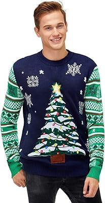 Pull led drôle de noël laid pour hommes pull tricoté à manches longues pour hommes. Le discount haut de gamme, c'est possible avec Diaytar