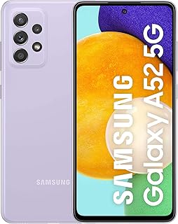 Smartphone double sim samsung galaxy a52 5g avec un magnifique système android violet