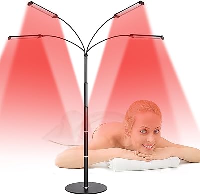 Appareil de thérapie par la lumière rouge infrarouge avec support rouge profonde