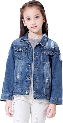 Veste en jean pour filles veste classique à manches longues pour adolescentes