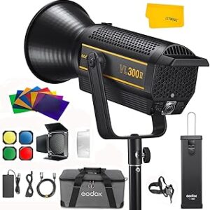 Lampe vidéo led godox vl300 ii, 320 w 5600 k équilibrée, lumière vidéo continue à monture bowens, cri 96 tlci 96 0-100 %, 16 groupes 32 canaux, contrôle bluetooth sans fil 2,4 ghz (vl300 mis à jour). Votre satisfaction, notre priorité chez Diaytar