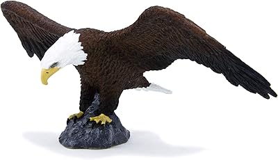 Figurine de jouet de pygargue à tête blanche de la faune internationale réaliste