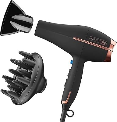 Sèche-cheveux conair infinitipro avec diffuseur, sèche-cheveux pro avec moteur ac 1875 w