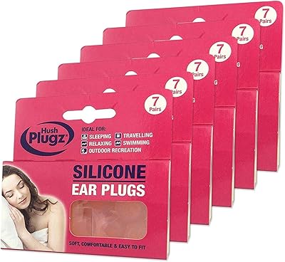 Bouchons d'oreilles en silicone hush plugs 7 paires x 6