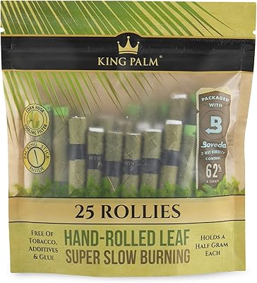 Cônes king palm rollie par s rollie, noirs, 25 pièces (paquet de 1)
