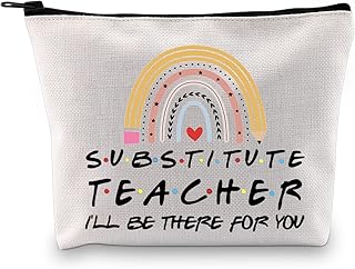 Cadeau de professeur suppléant gjtim je serai là pour vous trousse de maquillage