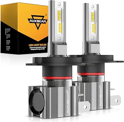 Ampoules led auxbeam h4 9003, 46w 12000lm 6500k avec kit de conversion