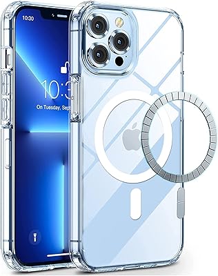 Coque magnétique pour iphone 13 pro max, [anti-jaunissement et compatible magsafe], coque