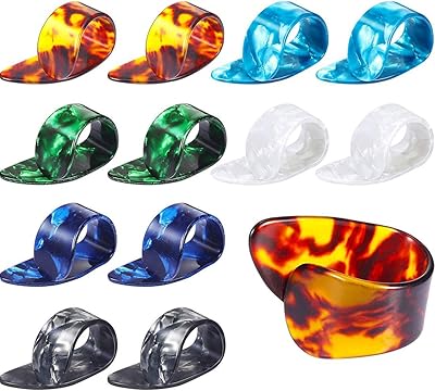 12 pièces médiators, médiators professionnels pour main gauche, pour guitare acoustique, banjo, ukulélé