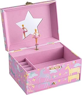 Likemo boîte à bijoux pour filles, boîte à bijoux musicale ballerine, boîte à