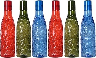 Bouteille de réfrigérateur en plastique phyllo 1000 ml, lot de 6, couleurs assorties