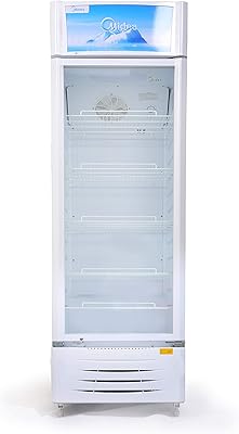 Refroidisseur media display hs411s, capacité totale 411 litres, couleur blanche, garantie d'un an