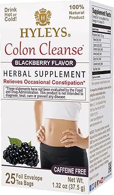 Thé bien-être highlys tea, nettoyant pour le côlon et mûre, 25 unités, 37