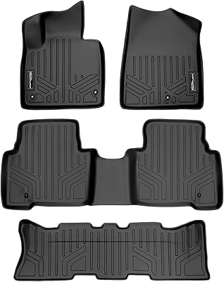 Max liner a0114/b0114/c0114 ensemble de tapis de sol 3 rangées doublure noire
