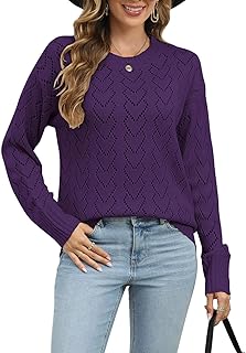 Pulls pour femmes couleur unie évider coeur tricot pull décontracté ample