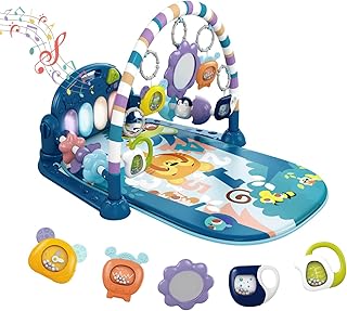Tapis de jeu pour bébé gym kick piano sur le ventre avec 5