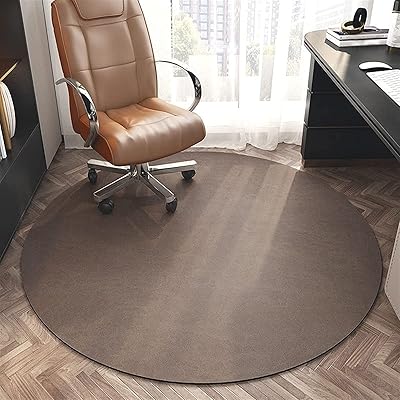 The white shop tapis rond pour chaise de bureau parquet ordinateur