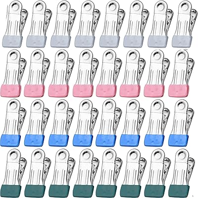 U-home pinces à linge pour suspendre les vêtements 32 pièces colorées