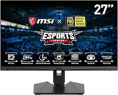 Moniteur de jeu esports msi optics mag274r 27 pouces fhd