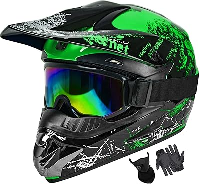 Casque de motocross de mode unisexe pour jeunes adultes sun king casque