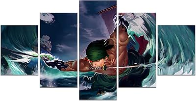 Affiche d'anime roronoa zoro one piece imprimée sur toile, peinture artistique pour décoration