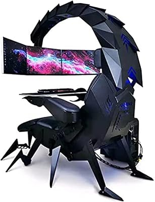 Chaise de bureau de jeu au design ergonomique avec éclairage led et 3