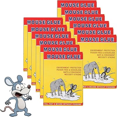 Urbazaar 12pcs pièges à colle à rats avec adhérence améliorée, pièges à colle