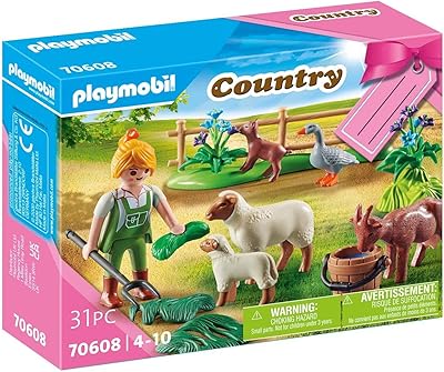 Playmobil country 70608 coffret cadeau avec motif fermier et animaux de pâturage à