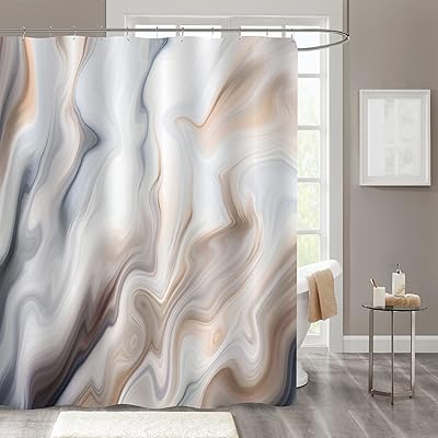 Ensemble de rideaux de bain metovilla marron foncé 72 x 78 long