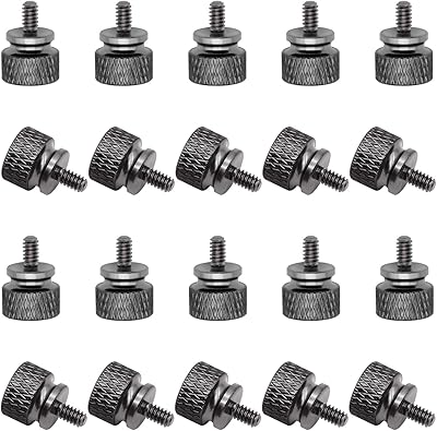 Vis de boîtier d'ordinateur polanco 20 pièces 6#-32, vis à oreilles en aluminium