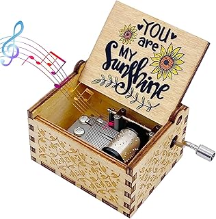 Boîte à musique you are my sunshine avec motif tournesol, cadeaux uniques