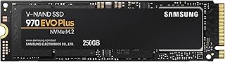 Samsung mz v7s250bw 970 evo plus nvme m.2 250 go, noir